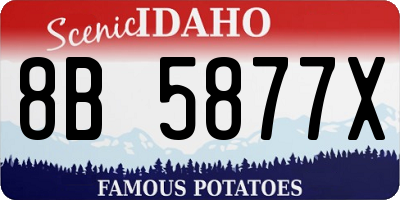 ID license plate 8B5877X