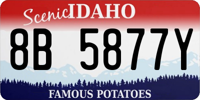 ID license plate 8B5877Y