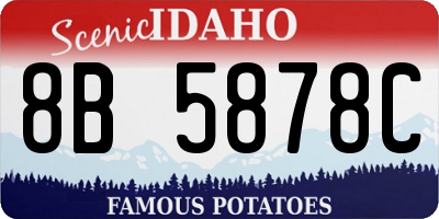 ID license plate 8B5878C