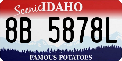 ID license plate 8B5878L