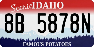 ID license plate 8B5878N