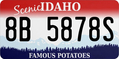 ID license plate 8B5878S
