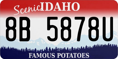 ID license plate 8B5878U