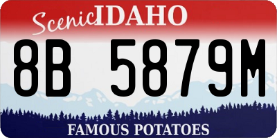 ID license plate 8B5879M