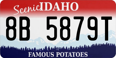 ID license plate 8B5879T