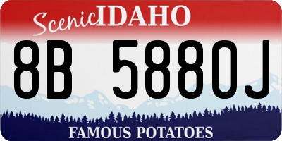 ID license plate 8B5880J