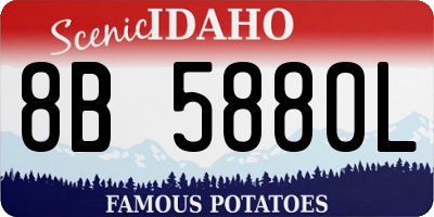 ID license plate 8B5880L