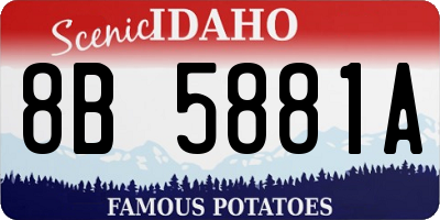 ID license plate 8B5881A