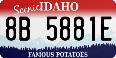 ID license plate 8B5881E