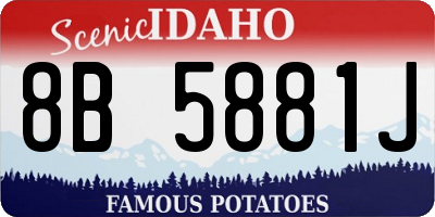 ID license plate 8B5881J