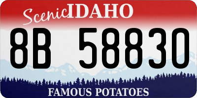 ID license plate 8B5883O