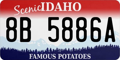 ID license plate 8B5886A