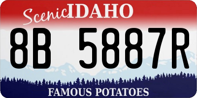 ID license plate 8B5887R