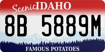 ID license plate 8B5889M