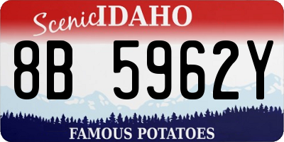 ID license plate 8B5962Y