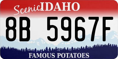 ID license plate 8B5967F