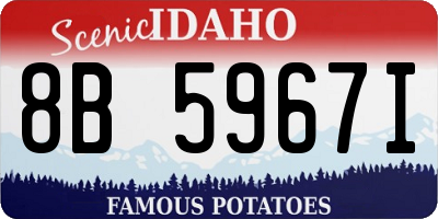 ID license plate 8B5967I