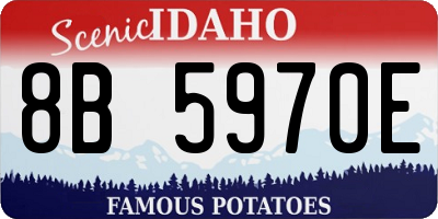ID license plate 8B5970E
