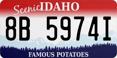ID license plate 8B5974I