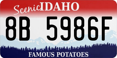 ID license plate 8B5986F