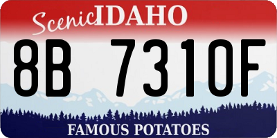 ID license plate 8B7310F