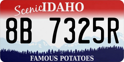 ID license plate 8B7325R