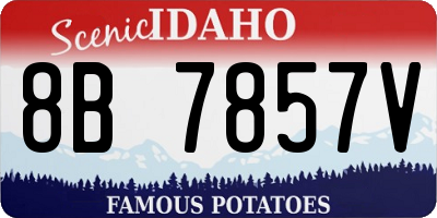 ID license plate 8B7857V