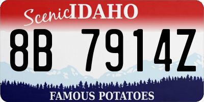 ID license plate 8B7914Z
