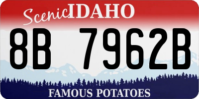 ID license plate 8B7962B