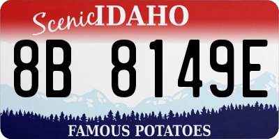 ID license plate 8B8149E