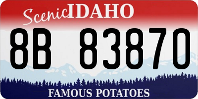 ID license plate 8B8387O