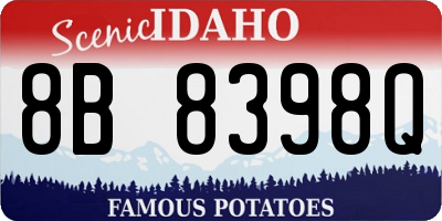 ID license plate 8B8398Q