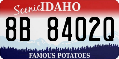 ID license plate 8B8402Q