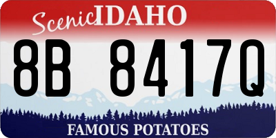 ID license plate 8B8417Q