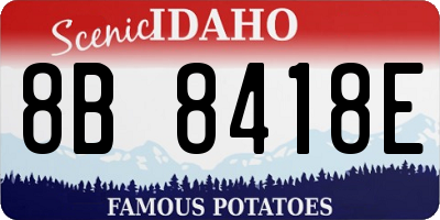 ID license plate 8B8418E
