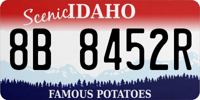 ID license plate 8B8452R