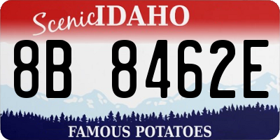 ID license plate 8B8462E