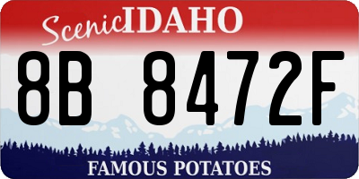 ID license plate 8B8472F