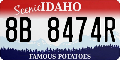 ID license plate 8B8474R
