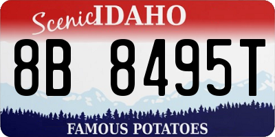 ID license plate 8B8495T
