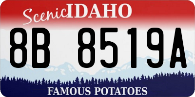 ID license plate 8B8519A