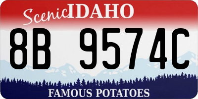 ID license plate 8B9574C
