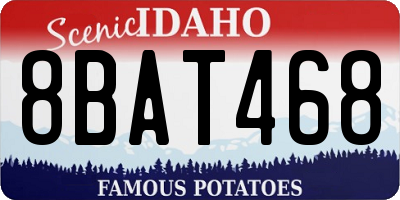 ID license plate 8BAT468