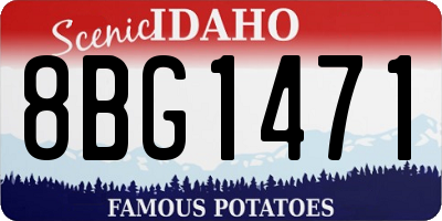 ID license plate 8BG1471