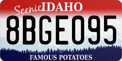 ID license plate 8BGE095