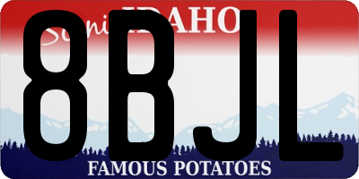 ID license plate 8BJL