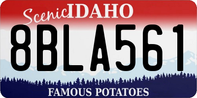 ID license plate 8BLA561