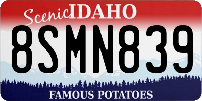 ID license plate 8SMN839