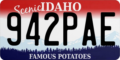 ID license plate 942PAE