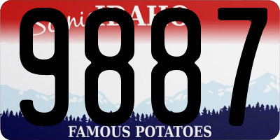 ID license plate 9887